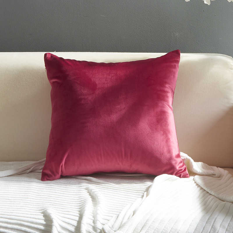 23 Colors 【IN STOCK】Velvet Sofa Throw Pillow Covers 30x50cm/40x40cm/45x45cm/50x50cm/55x55cm Decorative Cushion Cover Hot Velvet Pillows Case Modern Simple Couch Decorative for Living Room Car Office Hotel Waist Pillowcase