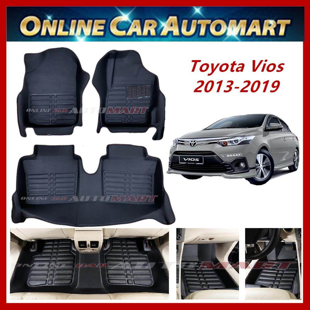 Toyota Vios(XP150) (2013-Present) 5D OEM car floor mat/ carpet Anti Slip (Blk/Blk) (5 Seater)