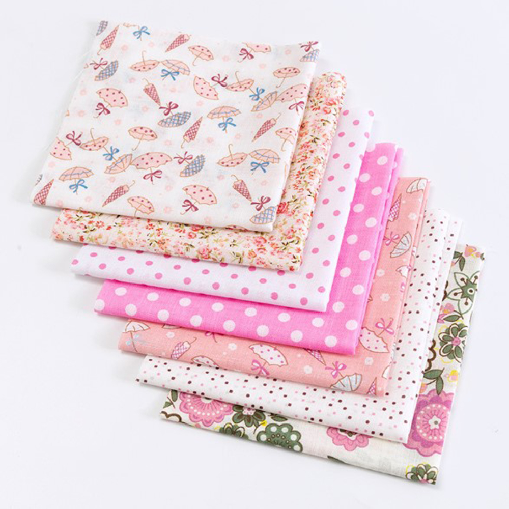 4/7pcs Set Cotton Floral Fabric Bundle DIY Patchwork Sewing Handmade Cloth 50cmx50cm 25cmx25cm For Baby Kid Handkerchief