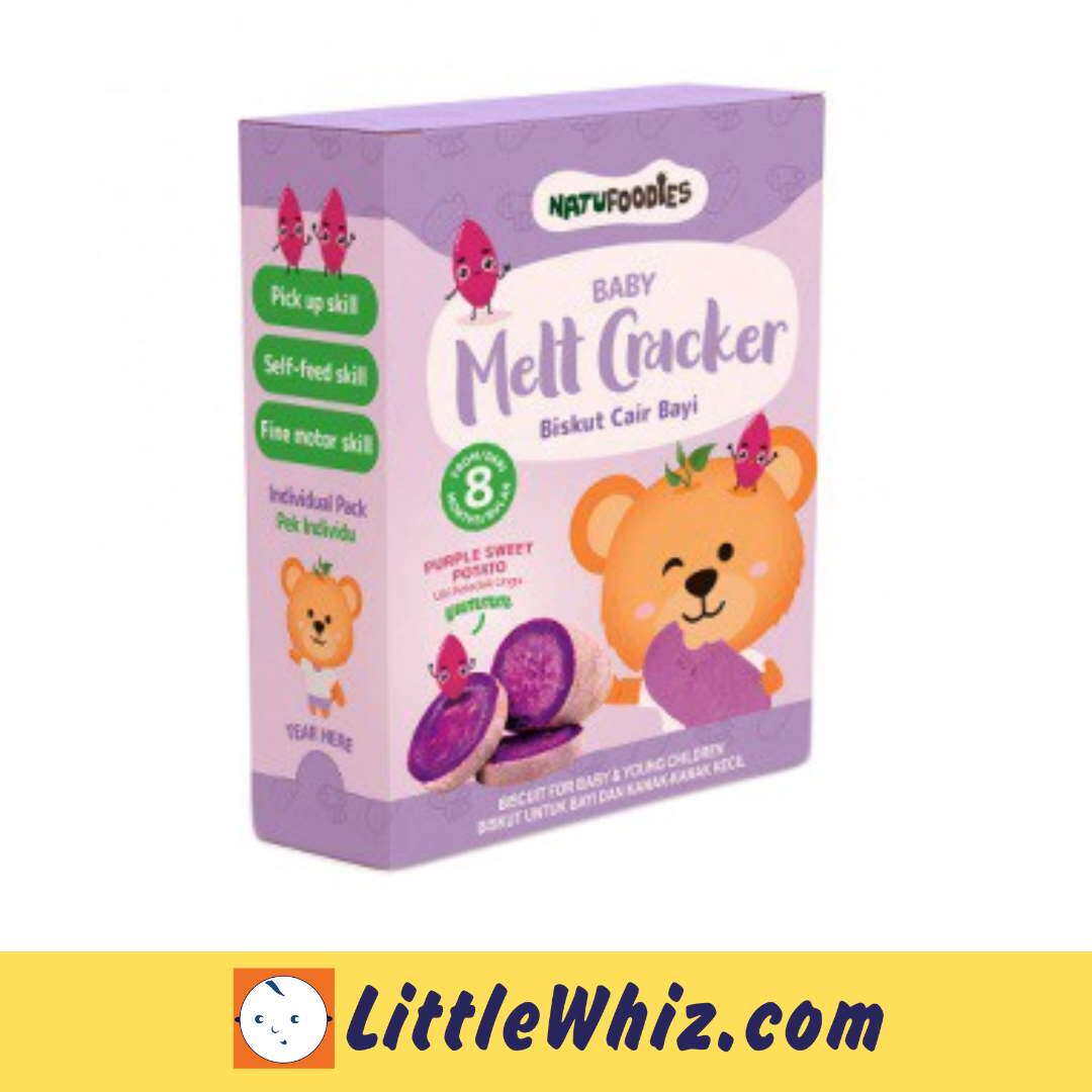 Natufoodies Baby Melt Crackers | Banana Oat | Purple Sweet Potato | Baby Snacks