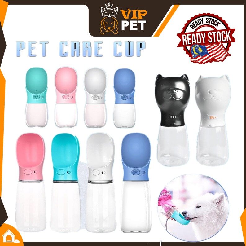 【Ready Stock】Supreme Pet Bottle Cat Bowl Cat Travel Water Bottle Portable Botol Air Kucing Botol Kucing 300ML 宠物外出喝水器
