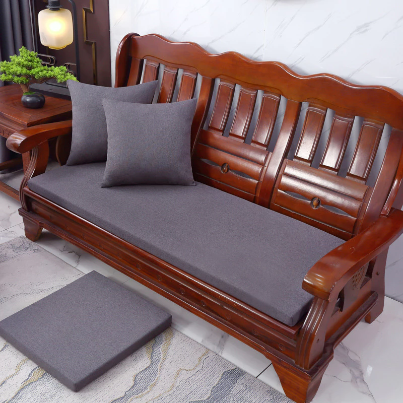 Anti-Slip Removable Washable Solid Wood Sofa Cushion Living Room Seat Pad Long Seat Cushion