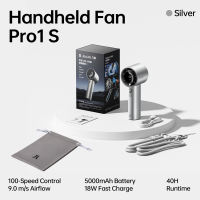 【Upgrade】JisuLife Handheld Fan Pro1S Portable Mini Fan 40H Runtime 100-Speed Adjustable Strong Wind Rechargeable Cooling Fan