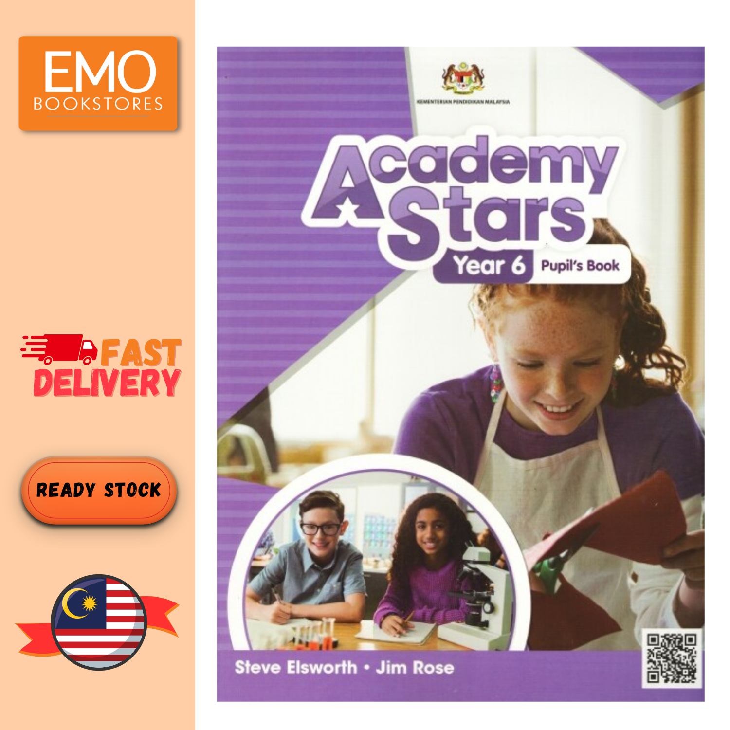 Buku Teks Academy Stars Year 6 English Pupil's Book (ISBN: 9789674608743)