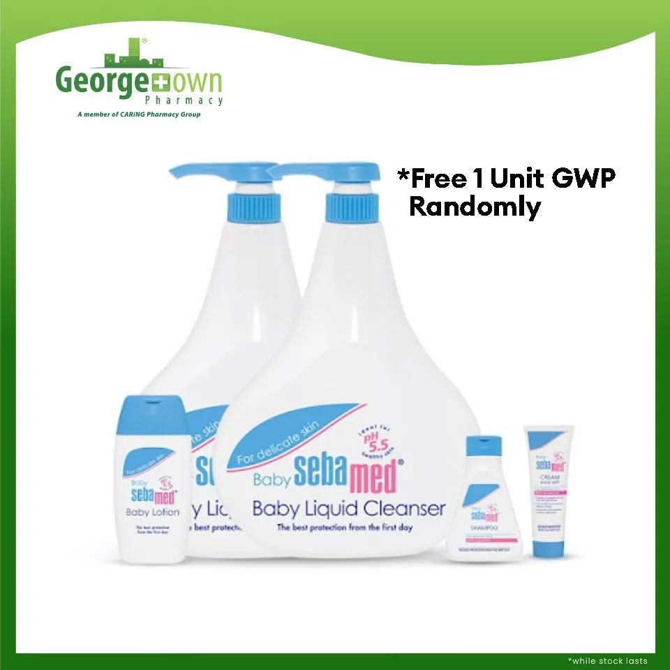 SEBAMED BABY LIQUID CLEANSER 1000ML 2S + GWP(RANDOM)