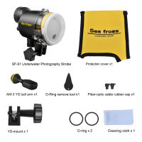 Seafrogs New Updated SF-01 High Power Underwater Strobe Flashlight with Soft Diffuser & Macro Tube 32GN Suitable for A7/A7II/A7III RX100 TG5 DSLR Camera Underwater Camera Flash Light