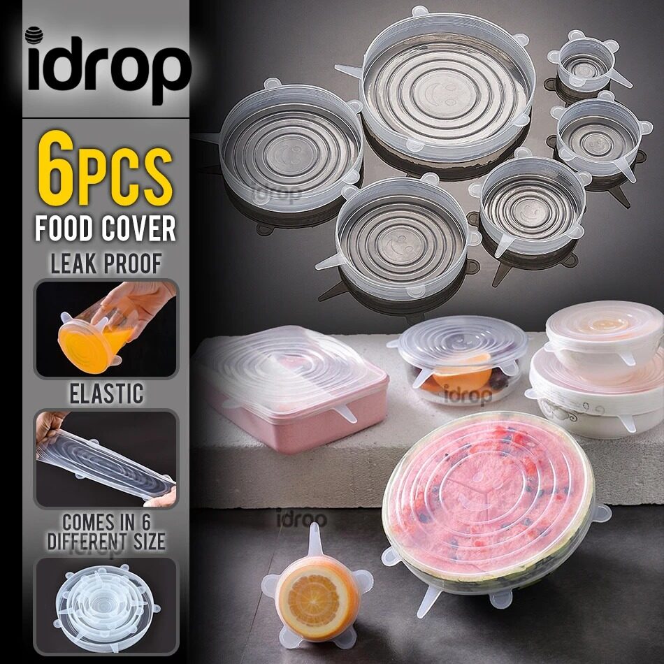 idrop 6 Pcs Silicone Food Storage Cover