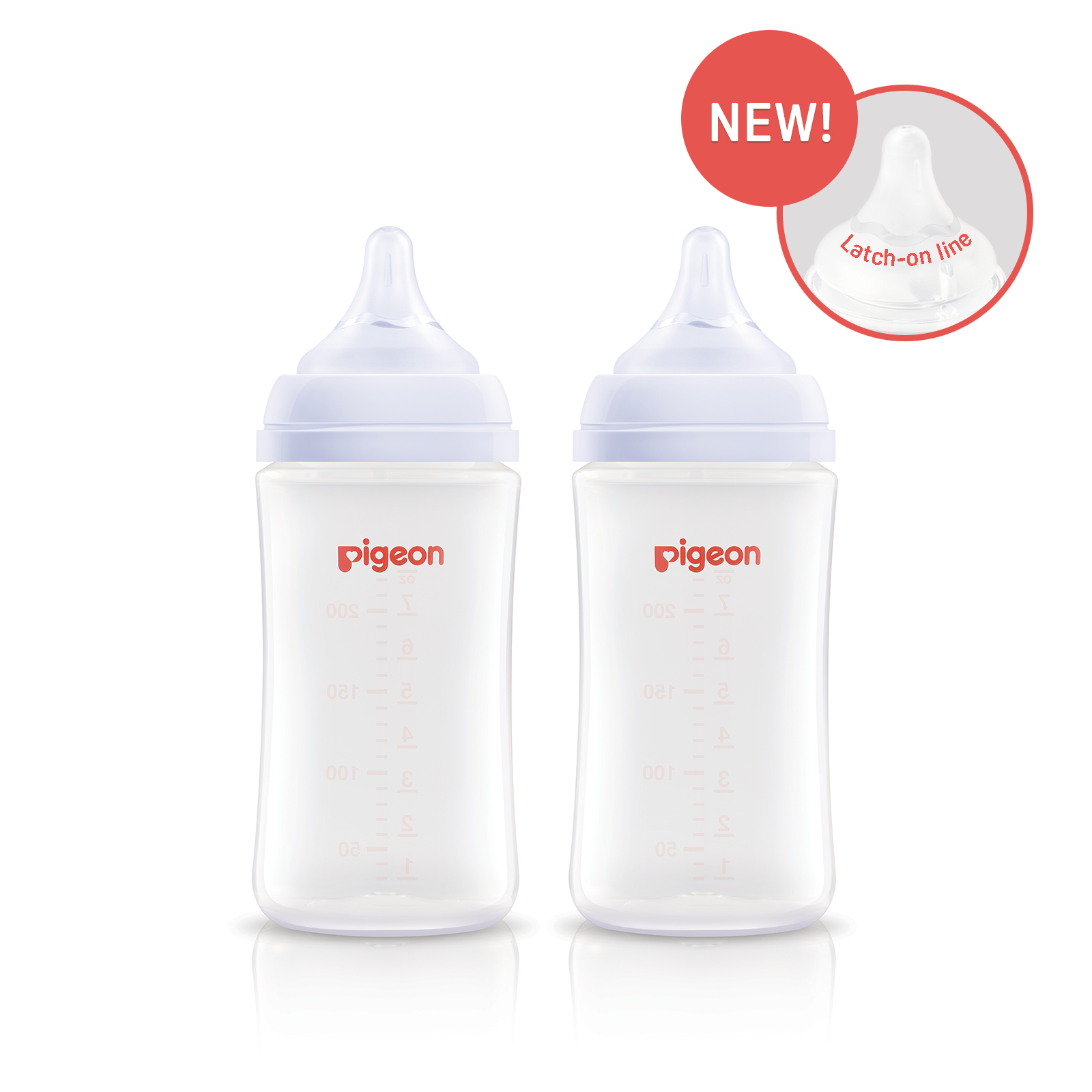 Pigeon Wideneck PP Peristaltic+ Bottle 240ml - Twin Pack