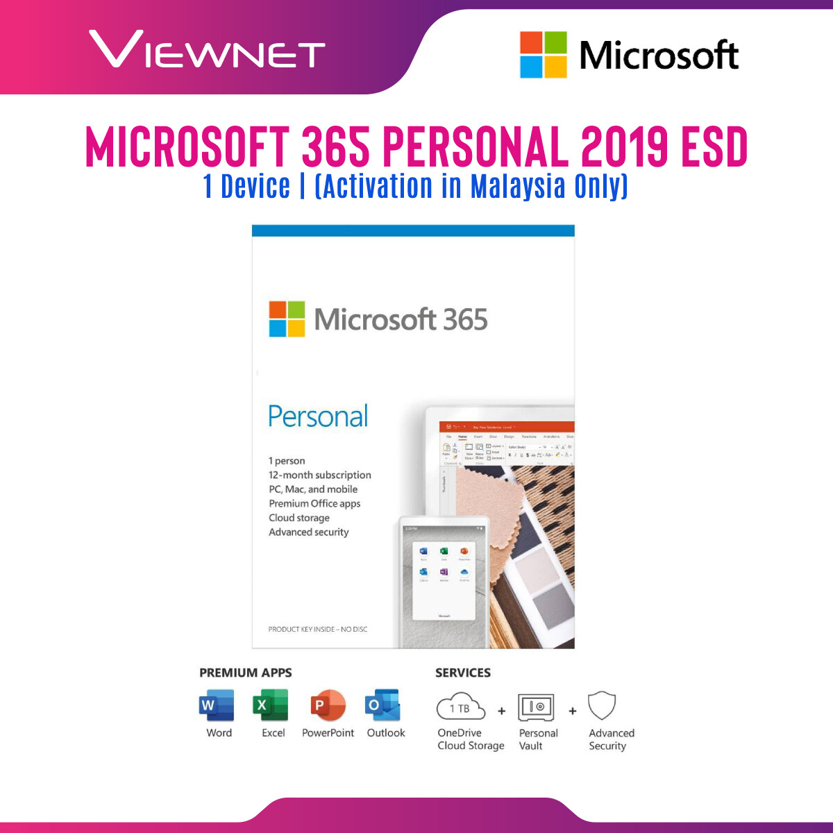 Microsoft 365 Personal | 3 Months Free with purchase of PC Mac Tablet Smartphone or PC Accessory,  Plus 12 Month Subscription, up to 5 Devices | Premium Office Apps | 1TB OneDrive Cloud Storage | PC/Mac Download (Renews to 12 Month Subscription)