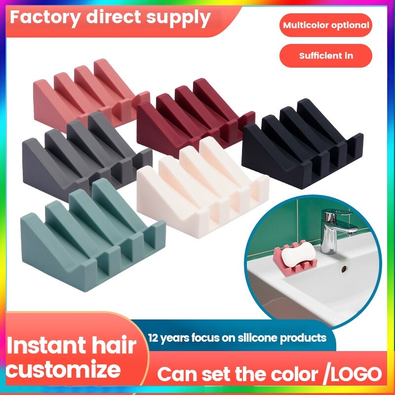 [9T Home Store] tự đĩa để xà phòng thoát nước chủ Silicone thác nước Xà phòng cục khay cho phòng tắm nhà bếp Countertop giá để xà phòng