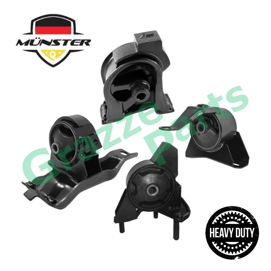 (4pc) Münster ^Heavy Duty^ Engine Mounting Set TOY2048 for Toyota Corolla AE101 AE111 1.6 4AGE Auto
