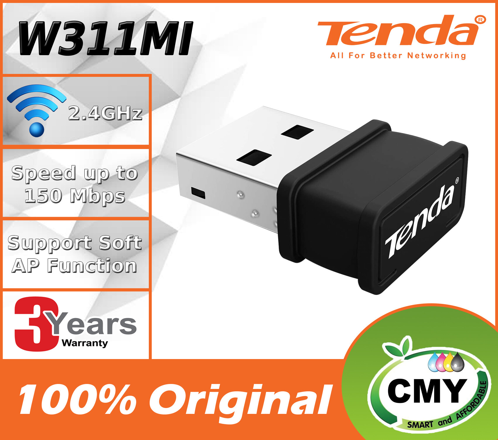 Tenda W311mi N150 Nano Size Usb Wireless Wifi Adapter Receiver Support Soft Ap W311mi Similar 7885