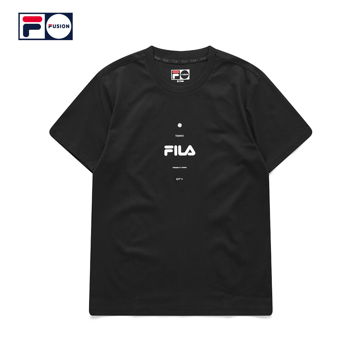 Fila áo sơ mi nam ngắn tay thương hiệu thời thượng áo thun cổ tròn thường ngày đơn giản mới