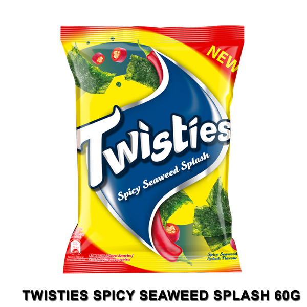 Twisties Spicy Seaweed Splash Corn Snacks - 60g