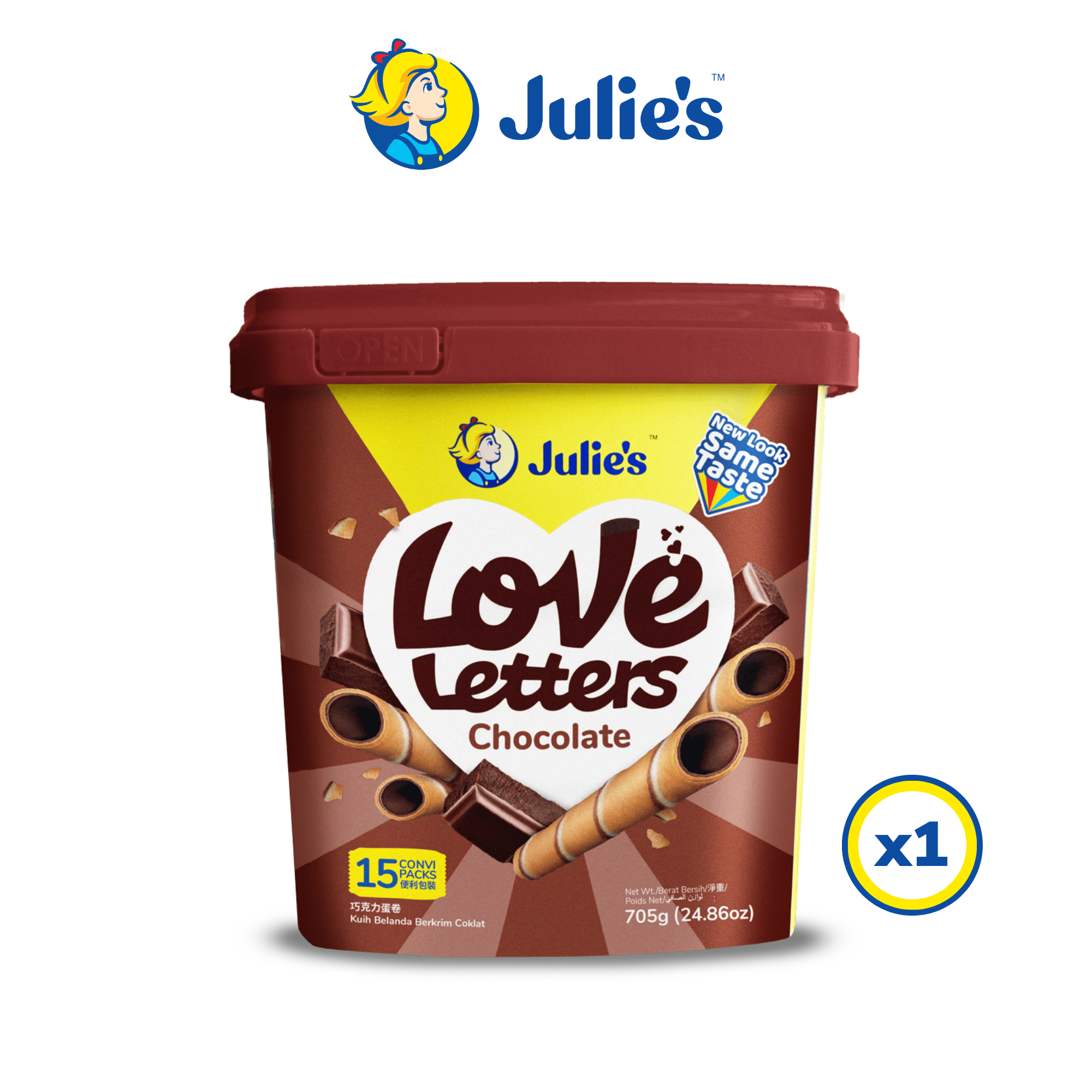 Julie's Love Letters Twin Pack Chocolate & Strawberry 705g