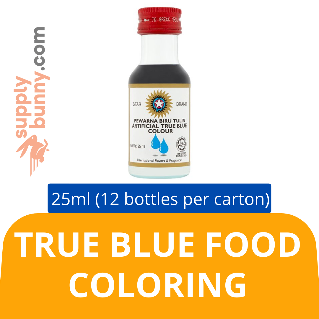 True Blue (25ml X 12 bottles) (sold per carton) 食用色素(蓝色) PJ Grocer Pewarna Makanan Biru Betul