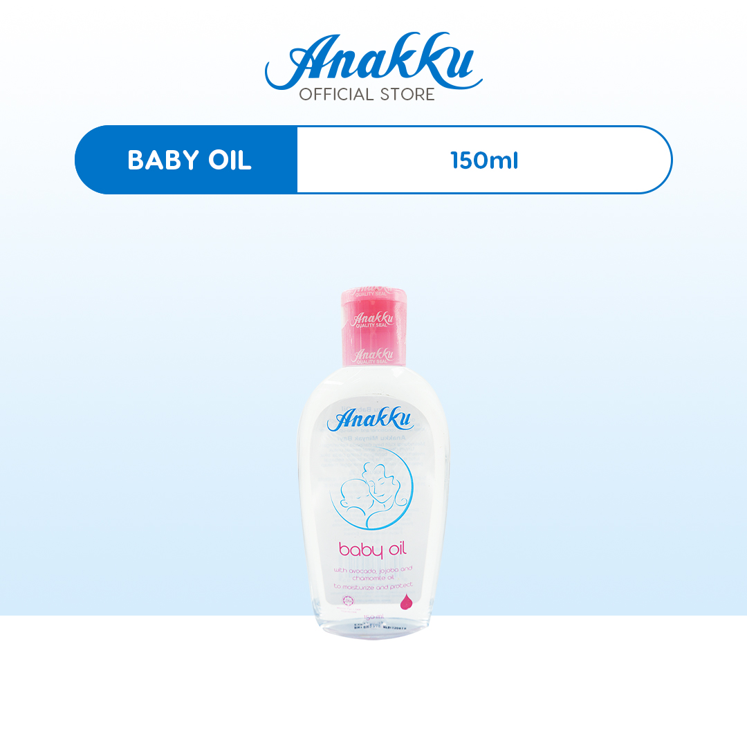 Anakku Baby Oil Moisturizing150ml with Avocado Jojoba & Chamomile Oil Minyak Bayi BO-01