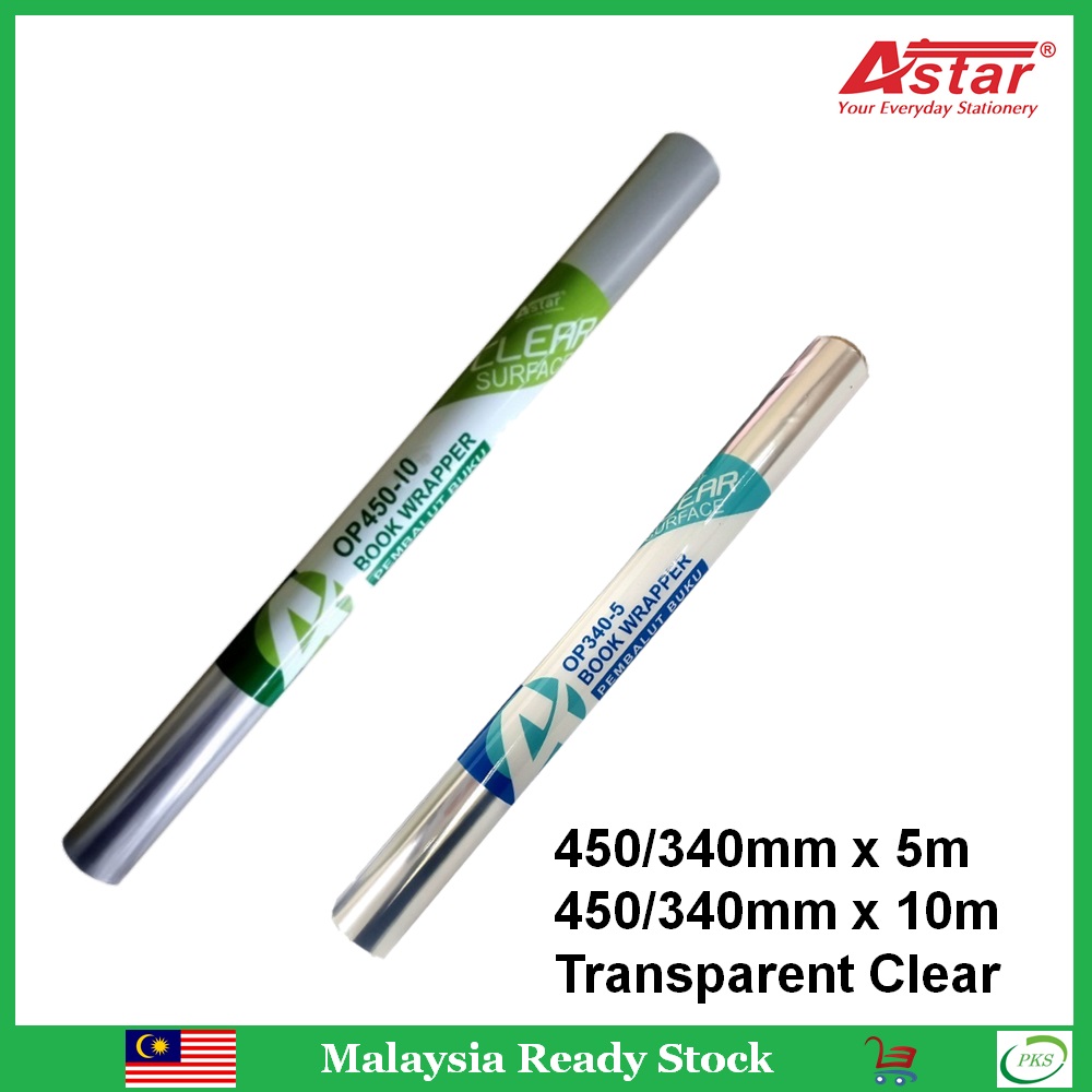 Astar 340/450mm PVC Book Cover Wrapper Roll Pembalut Buku