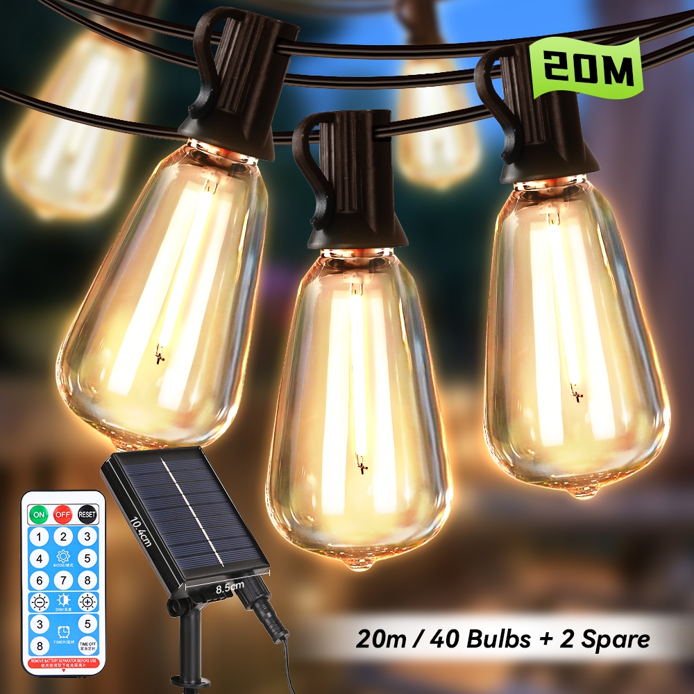 LED String Light Outdoor Waterproof Decorative Lights Fairy Light Patio Party Garden Light E27 Bulb Decoration Lighting 灯串