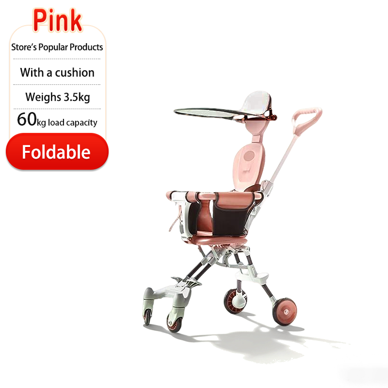 Baby Stroller 3 in 1 travel Stroller Big 4 Wheels Lightweight Foldable Stable Soft Seat Kids Stroller Foldable Stroller