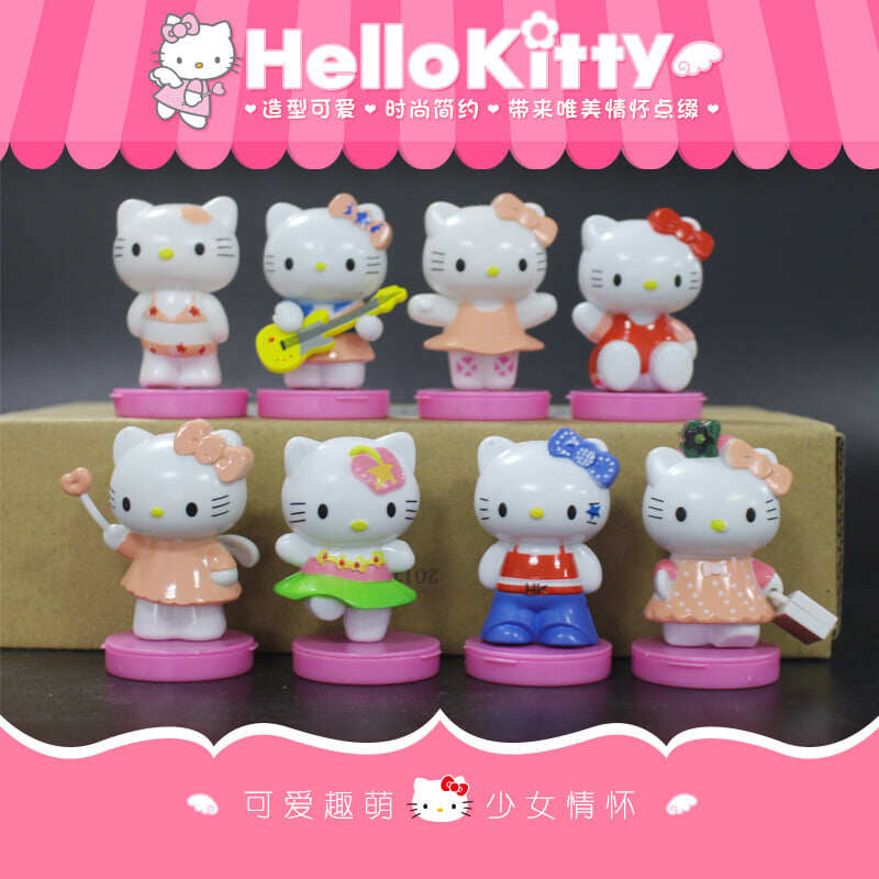 [Set of 8] Cute Hello Kitty Series Figures