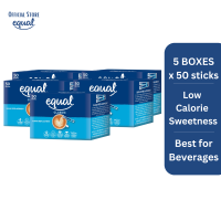 (Bundle of 5) EQUAL CLASSIC 100 sticks Low Calorie Sweetener Sticks Sugar Substitute