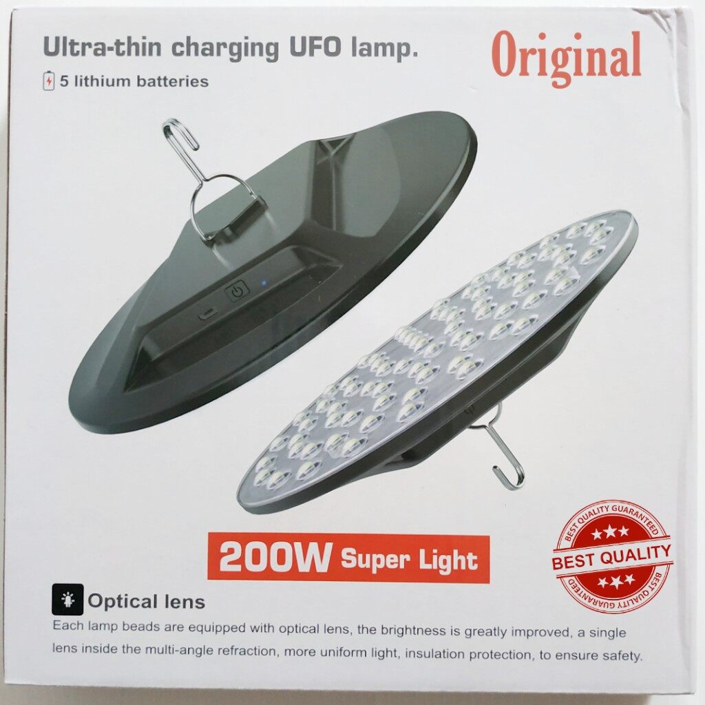 [Ready Stock ] Ultra thin Charging 350W 200W 120W Ufo Pasar Malam Lampu Lamp Super Light 5 Lithium Batteries Ready Stock