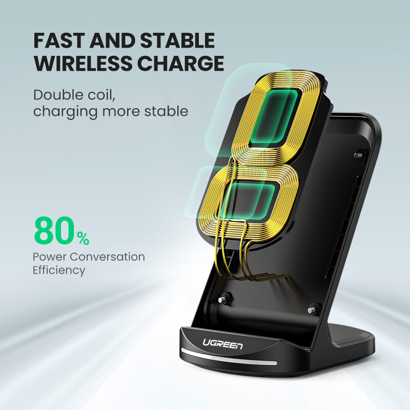 UGREEN 10W Qi Wireless Charger Fast Wireless Charging Dock
