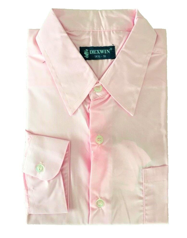 kemeja warna pink pengawas sekolah shirt lengan panjang cotton