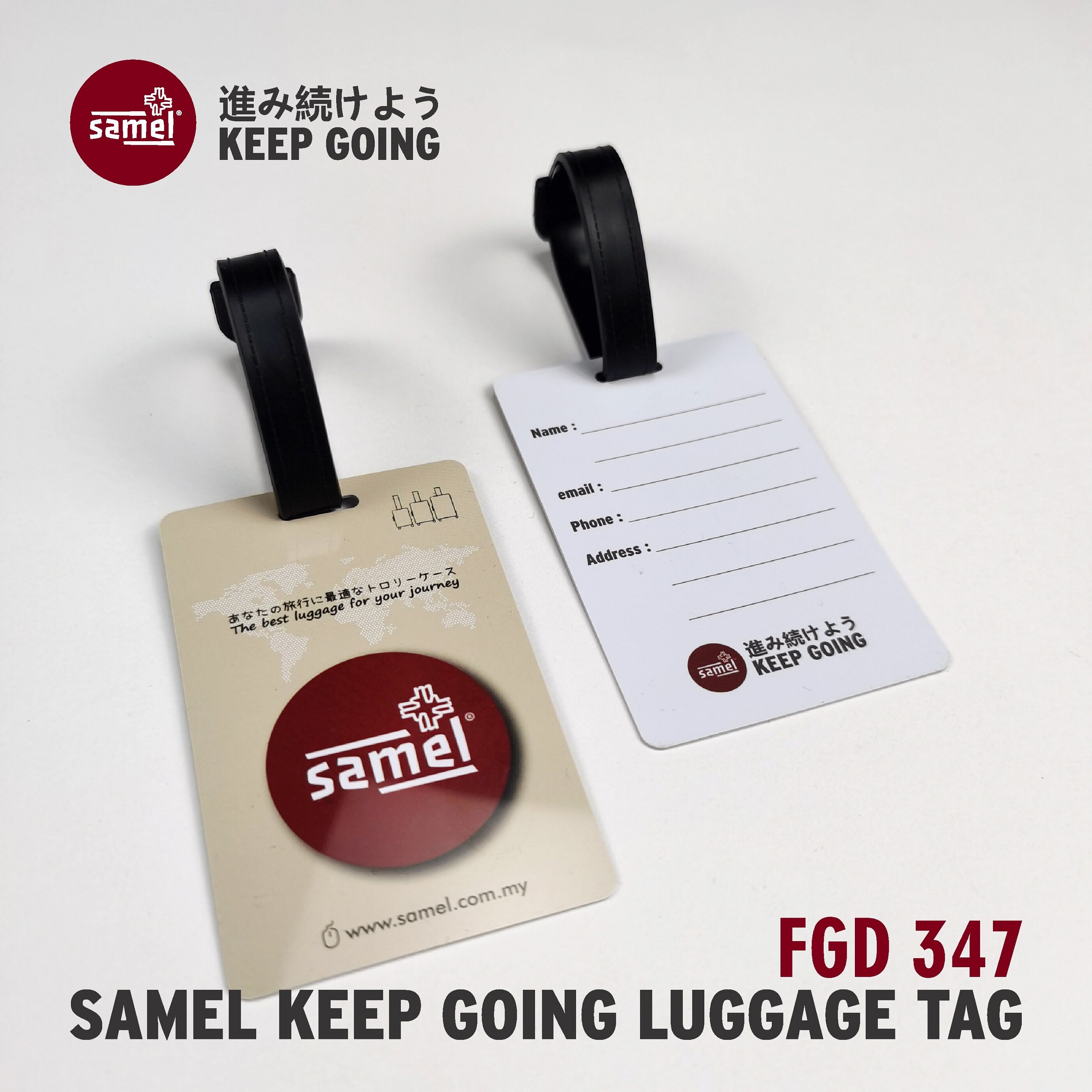 FGD 347 SAMEL KEEP GOING LUGGAGE TAG