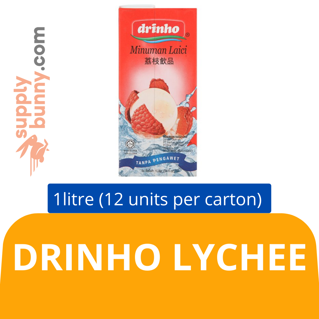 Drinho Lychee (1Litre X 12 packs) (sold per carton) 顶好荔枝饮料 PJ Grocer Minuman Lychee