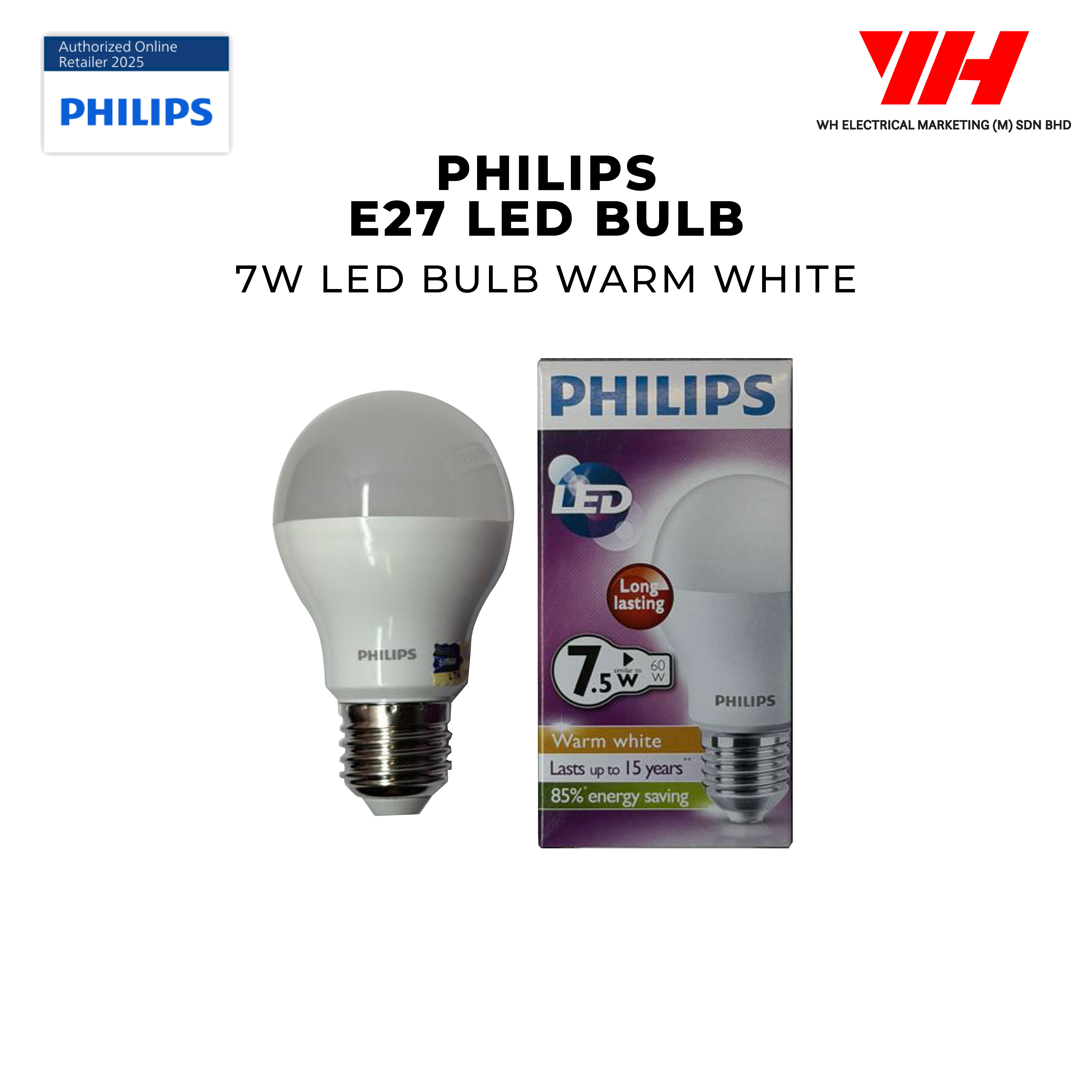 CLEARANCE PHILIPS E27 LED Bulb | Warm White / Daylight