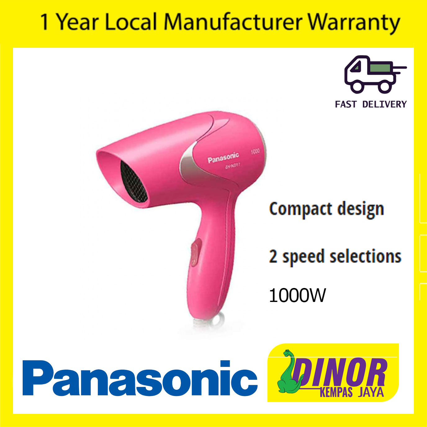 Panasonic Hair Dryer EH-ND11-W655/A655/P655 Pink/ White / Blue (ramdom color)