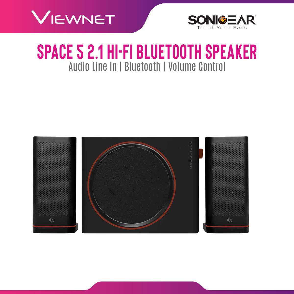 Sonic Gear Space 5 2.1 Hi-Fi Bluetooth Speaker With Pure Rich Sound (Mid Grey) / (Maroon)