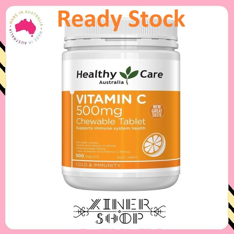 [Import From Australia] [Ready Stock EXP 06/2023] Healthy Care Vitamin C (500 Tablets)