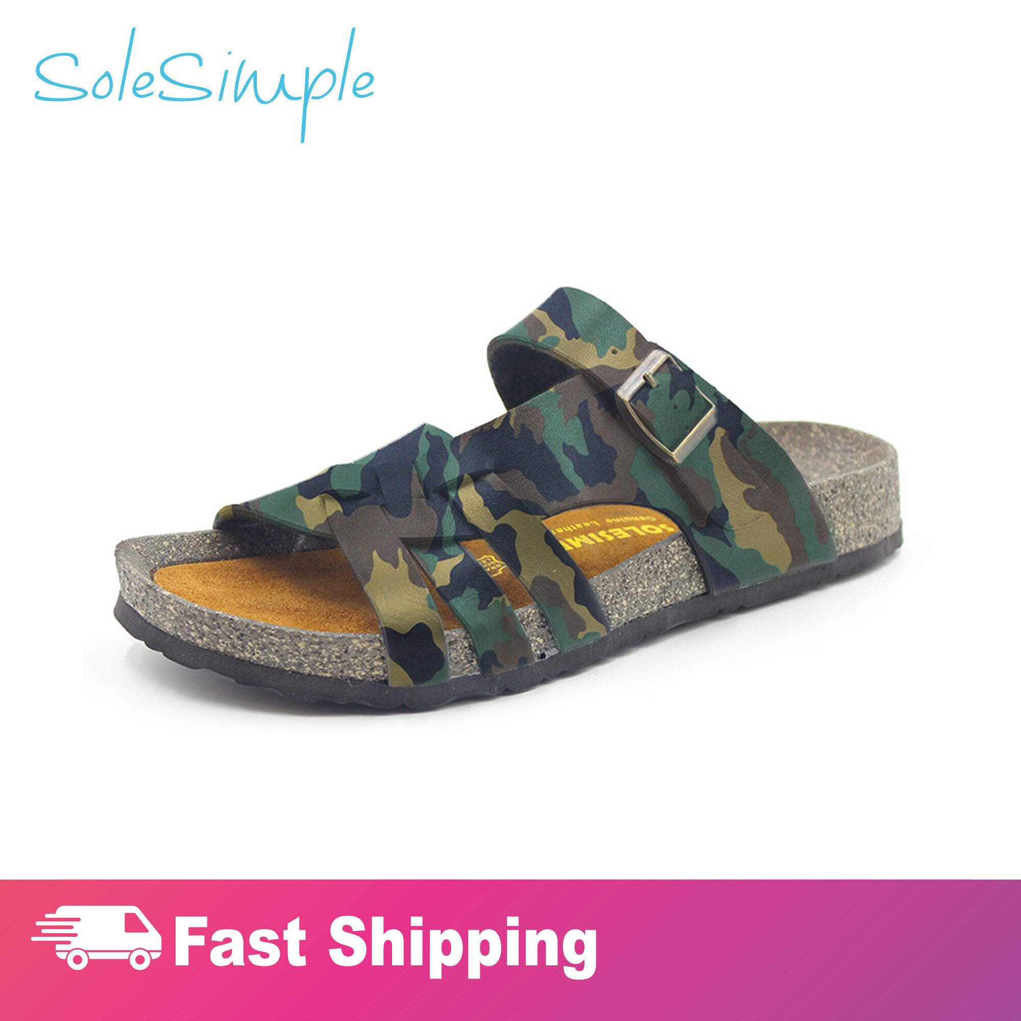 SoleSimple Istanbul - Leather Camouflage / Sandal