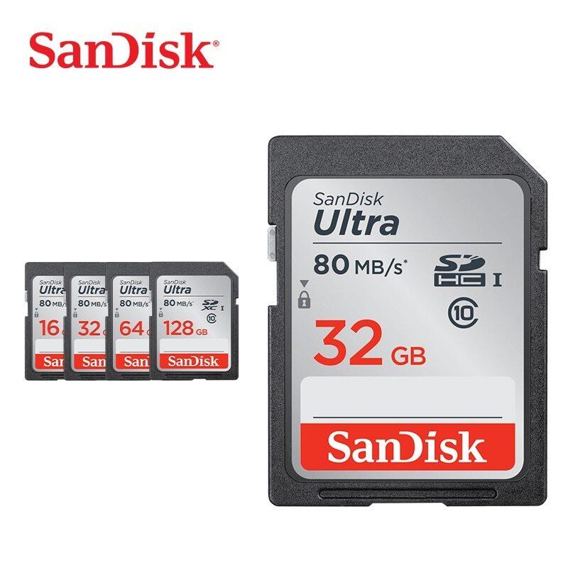 SanDisk Thẻ Nhớ SD Thẻ 64GB 32 GB 128GB Class10 Tốc Độ Cao 16Gb Thẻ Sd SDHC Cartao De Memoria Carte Sd Tarjeta Cho Máy Ảnh
