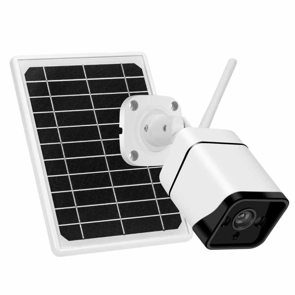 1080P Wireless Solar Security Camera Rechargeable Battery Power Surveillance IP Cameras with PIR Motion Detection, Night Vision, 2-Way Audio, IP66 Waterproof (Standard)