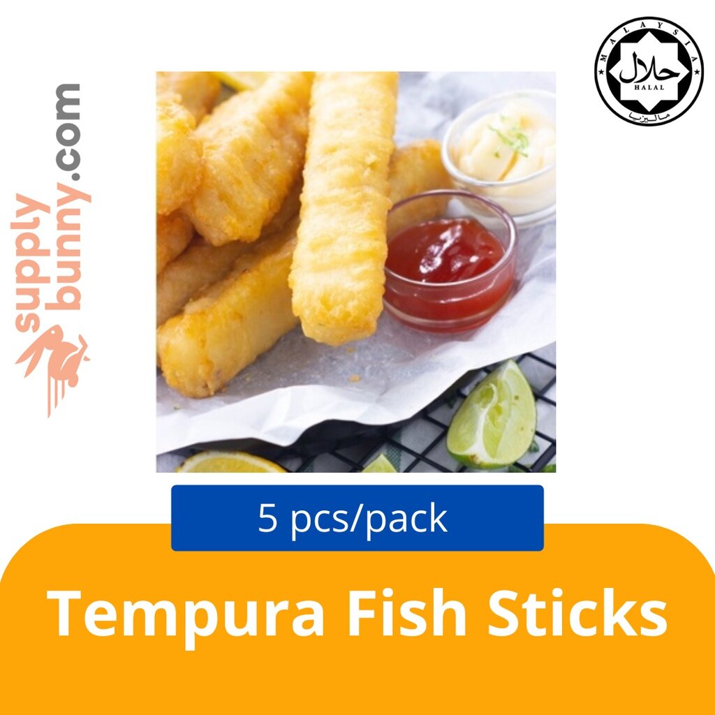 Tempura Fish Sticks (5pcs per pack) 天妇罗鱼条 Lox Malaysia Fried Fish Snack Ikan Batang Tempura