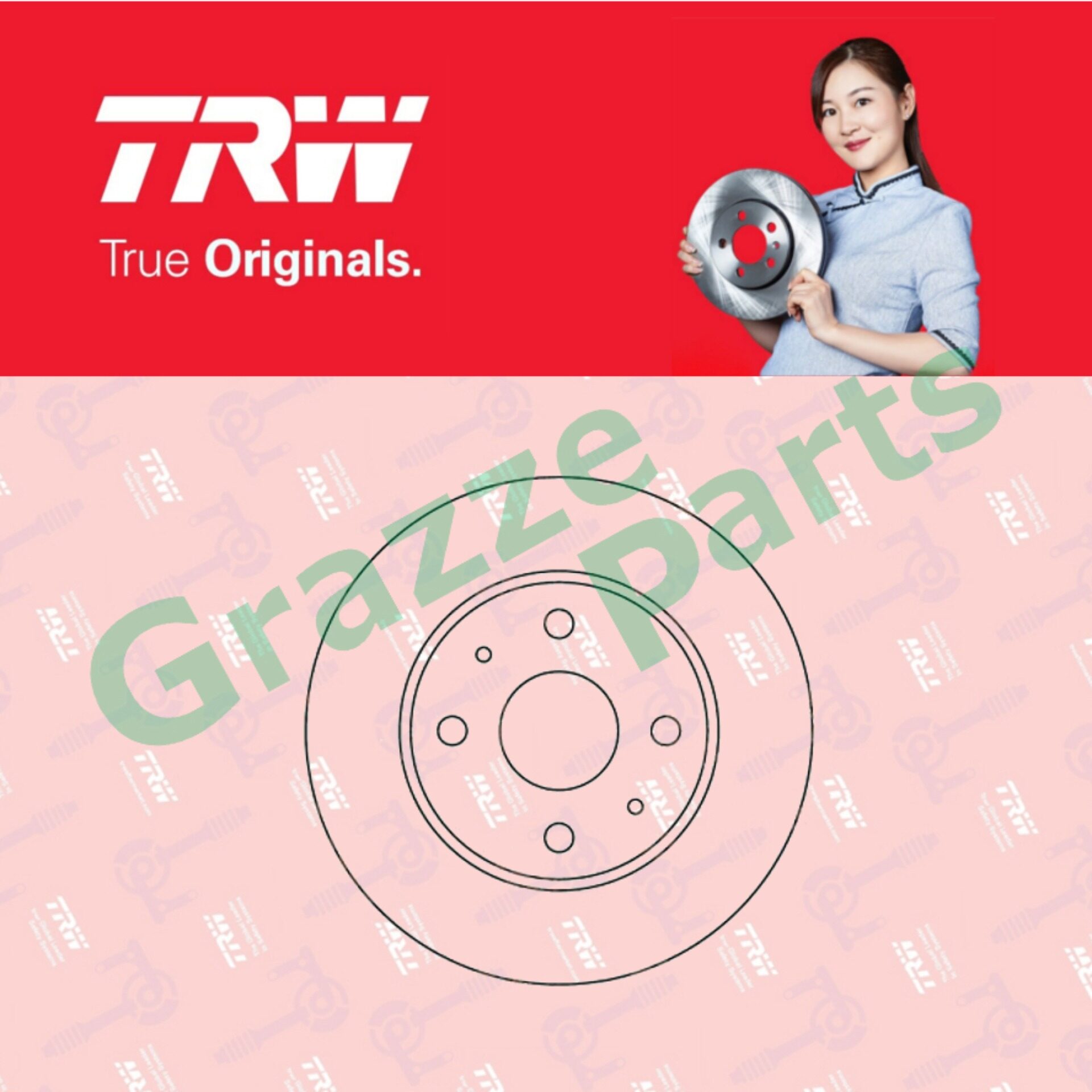 2 Pcs Trw Disc Brake Rotor Front For Df8042 Perodua Axia Bezza Myvi Lagi Best 234mm New Pgmall