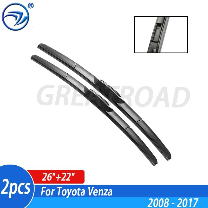 Wiper front hybrid wiper blades for toyota venza 2008 - 2017 2016 windshield windscreen front window 26"+22"