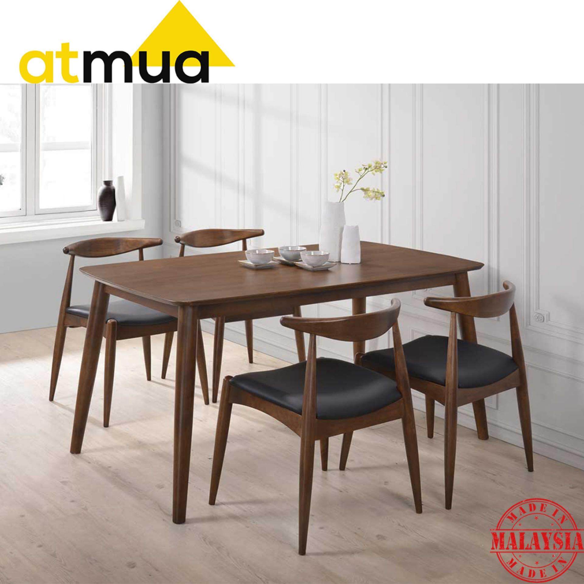 Atmua Olim Scandinavian Dining Set 1 Table 4 Chairs Atmua Olim Scandinavian Dining Set 1