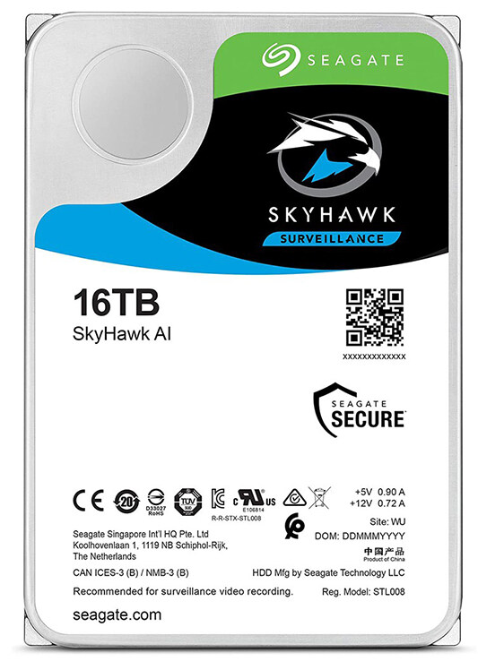 Seagate SkyHawk AI 12TB / 14TB / 16TB Surveillance HDD - SATA 6Gb/s 256MB Cache 3.5 Hard Disk