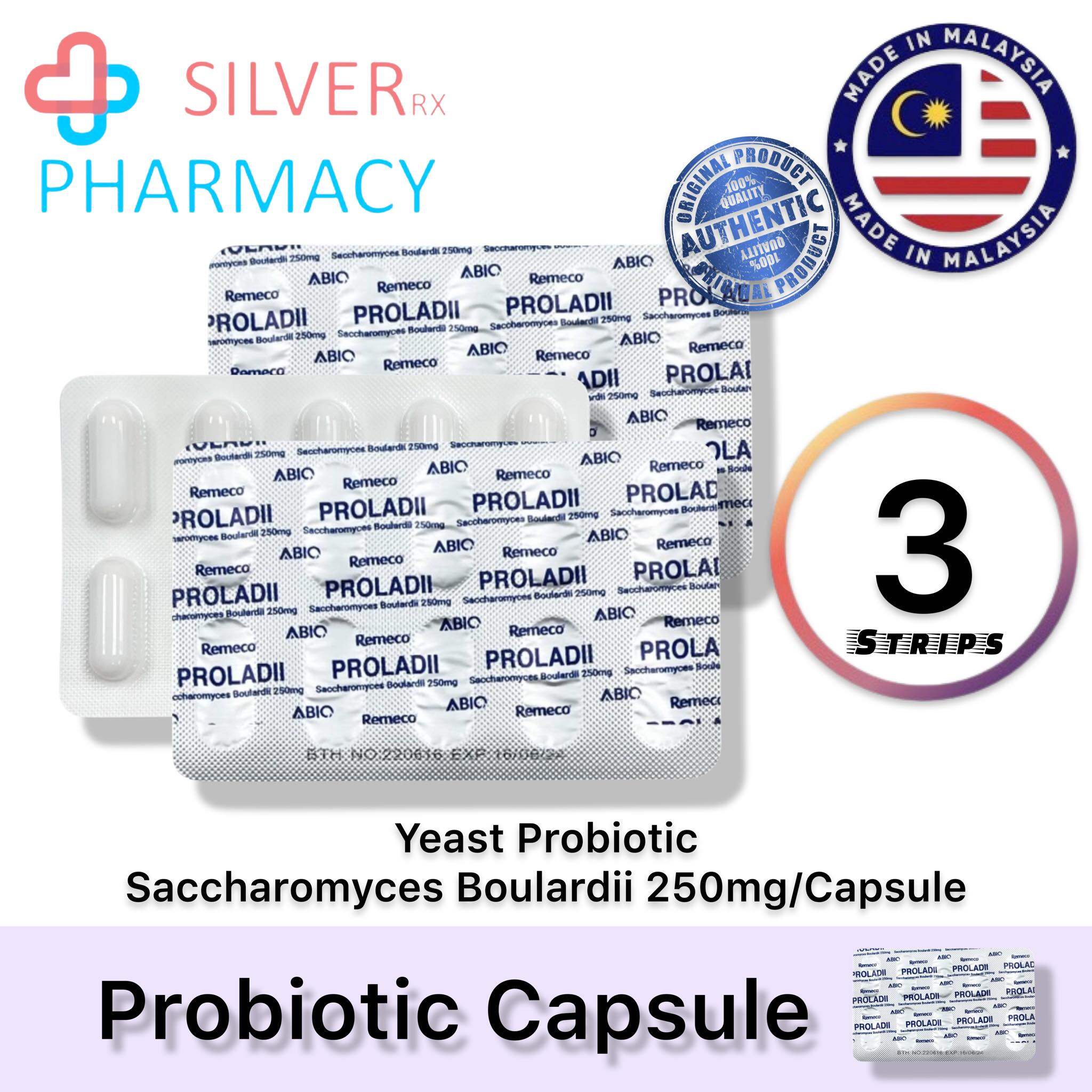 [Exp 16/06/2024] Proladii Saccharomyces Boulardii 5 Billion CFU/ 250mg Probiotic Capsule [10's/Strip] 益生菌