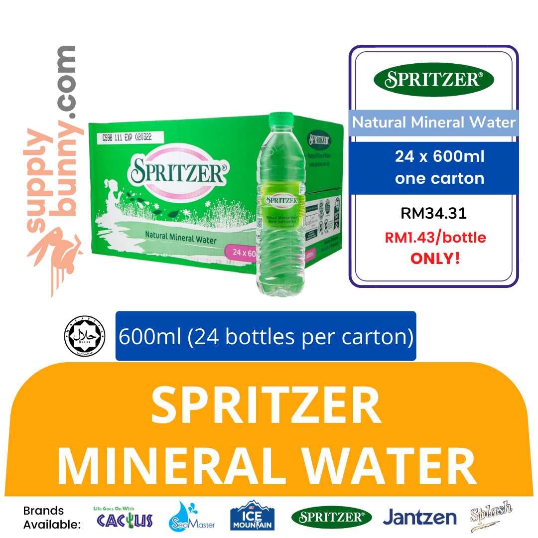 Spritzer Mineral Water 600ml (sold per bottle) 矿泉水 PJ Grocer Air Minuman Spritzer