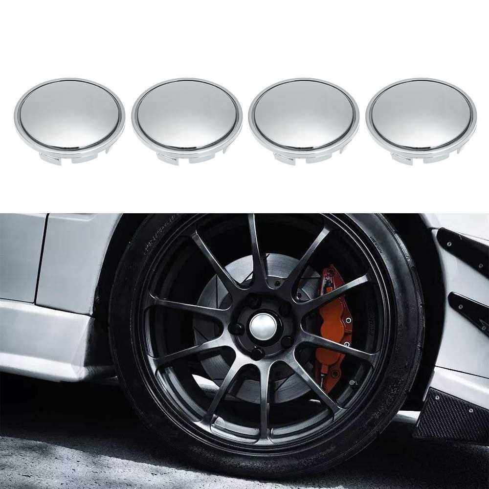 56mm Car Wheel Center Caps Hub Tyre Rim Hub Cap Cover Universal Abs Chrome Silver 4pcs Standard 6347