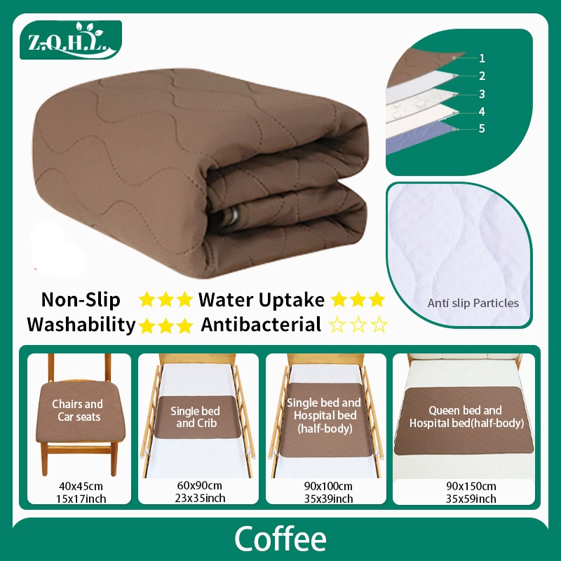 Waterproof Bed Protector Sheet Pad Inkontinen Air Tidak Telap Washable Underpads Adult Mattress Lapik Tilam Kalis Kencing Incontinence Pad Urine Mat Washable Changing Mat
