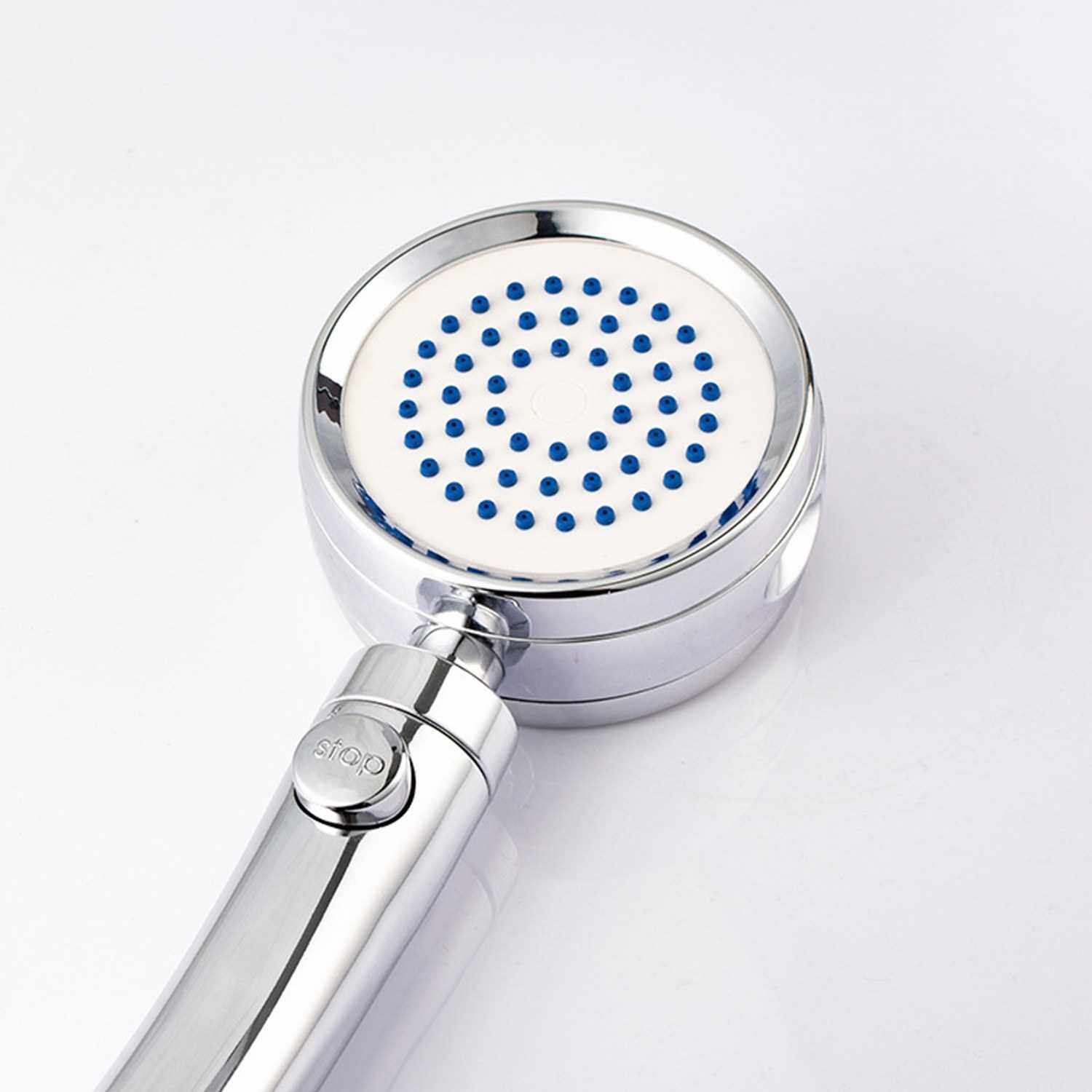 High Pressure Shower Head With 4 Spray Settings On Off Pause Switch