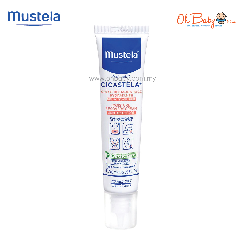 Mustela Cicastela Moisture Recovery Cream For Face & Body 40ml (Irritated Skin) | Oh Baby Store
