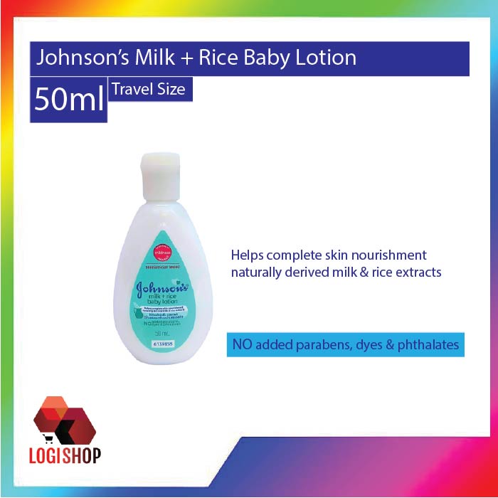 [LOGISHOP] Johnsons Milk + Rice Baby Lotion 50ml EXP 05/2027